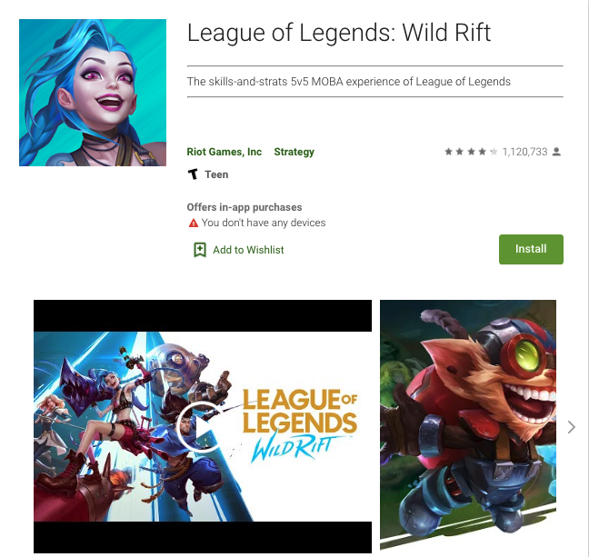 League of Legends: Wild Rift na App Store